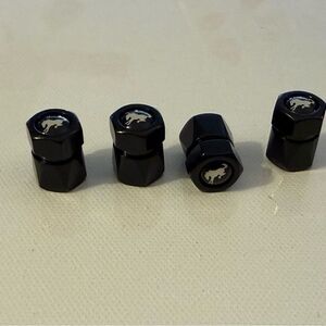 Bronco Valve Stem Caps in Black Set of 4 NWT